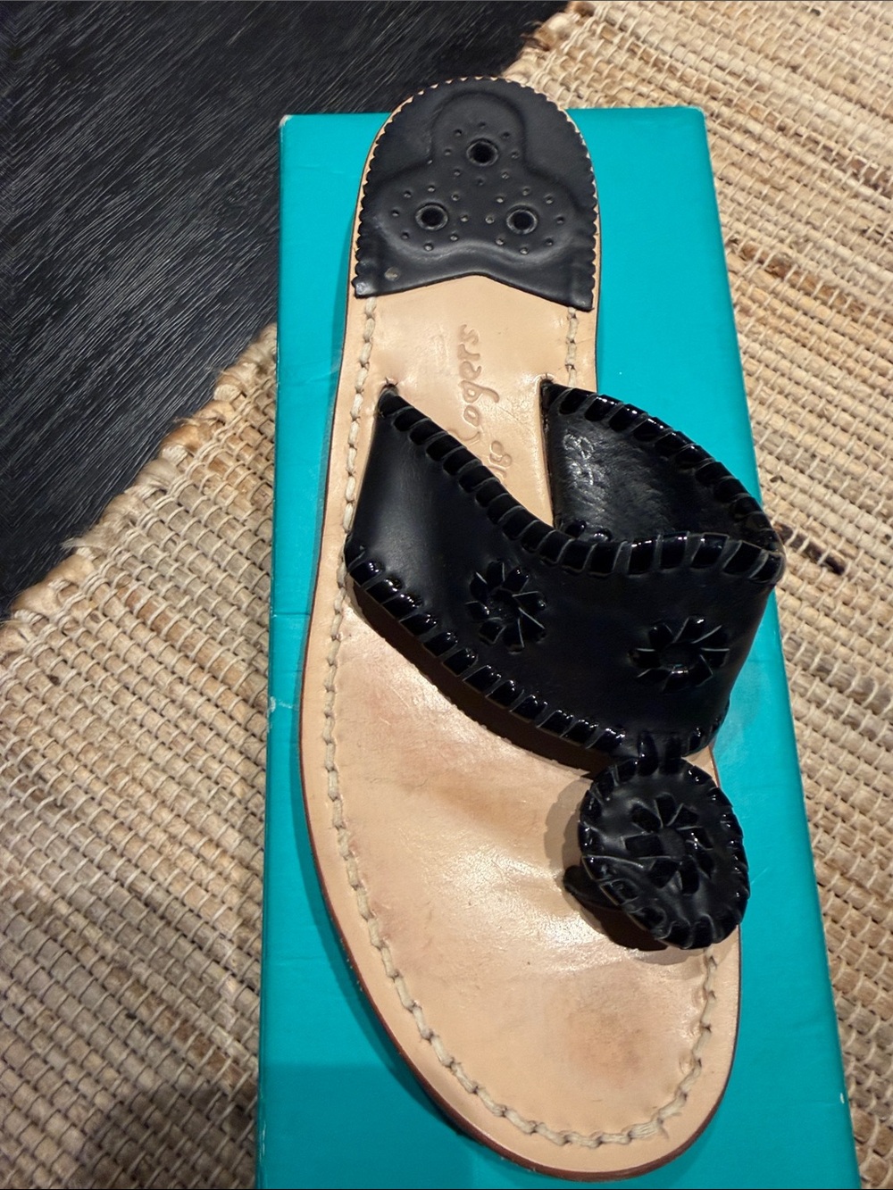 🇺🇸🎉REPOST- Jack Rogers Black Sandals - Picture 4 of 6